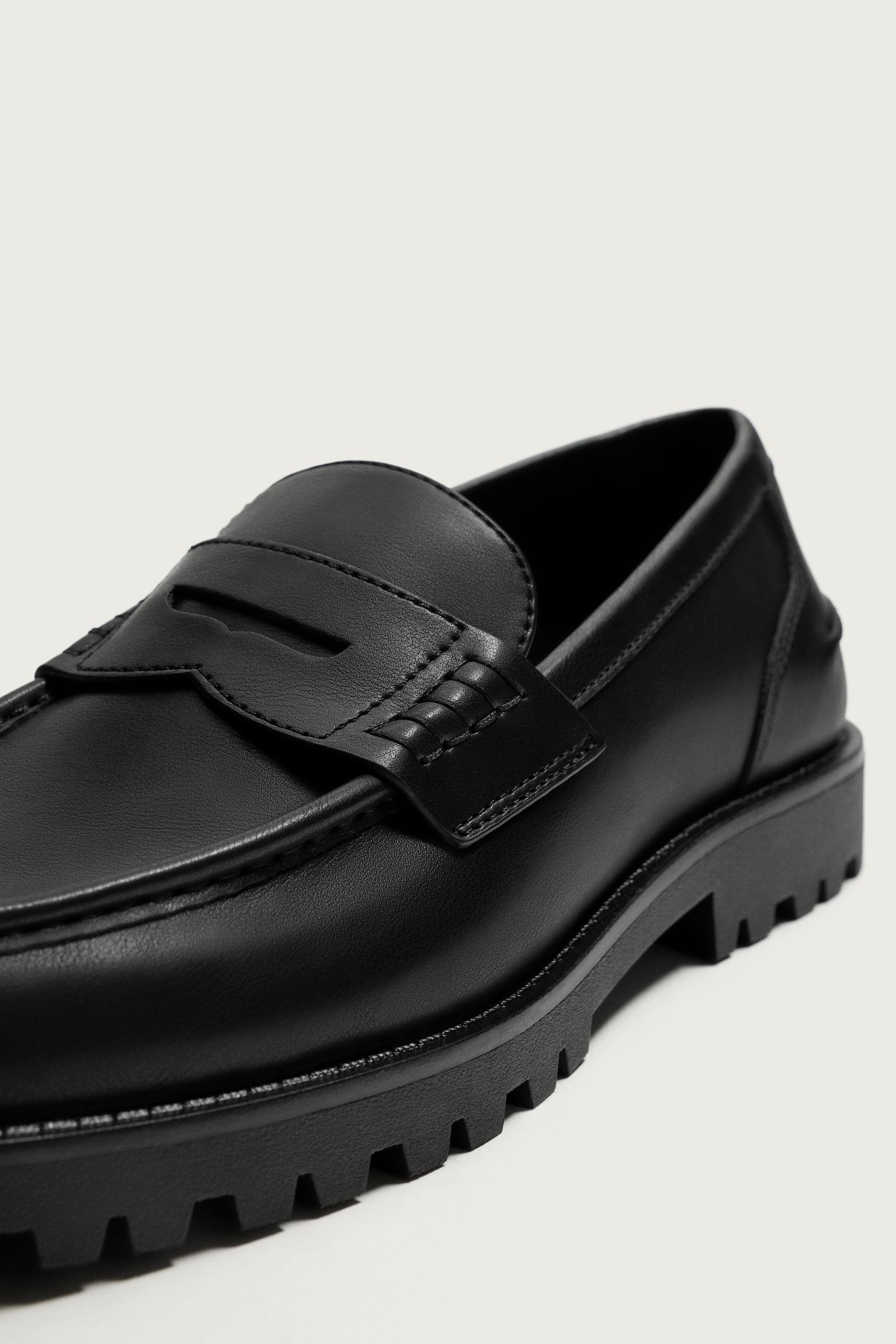 PENNY LOAFERS WITH TRACK SOLE